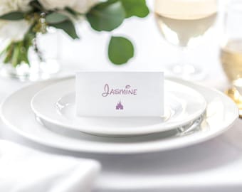 Disney Theme Wedding Place Name Cards | Magic Kingdom Escort Cards