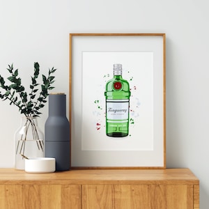 Tanqueray Gin Bottle Wall Art Print image 1