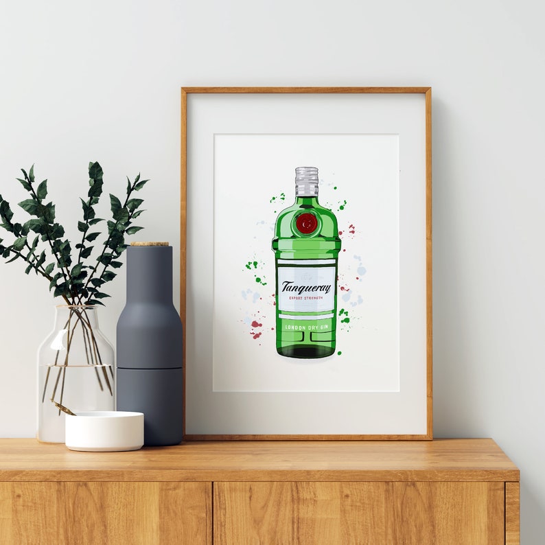 Tanqueray Gin Bottle Wall Art Print image 1