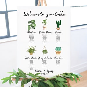 Kamerplant Bruiloft Zitplan | Boom bruiloft zitplaatsen grafiek | Perfect voor natuurliefhebbers!