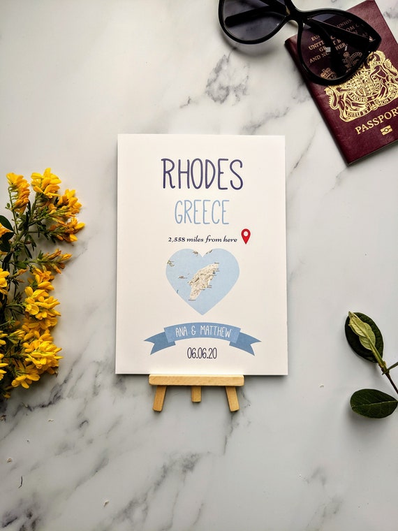 Travel Themed Wedding Table Card Names City Country Place Etsy