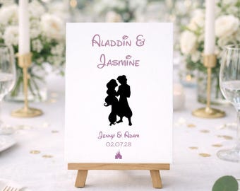 Disney Wedding Table Name Cards | Disney Characters | Movie Couples