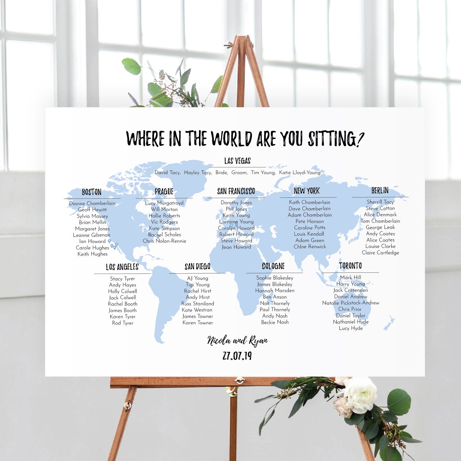World Map Table Plan Seating Chart Travel Themed Wedding - Etsy UK