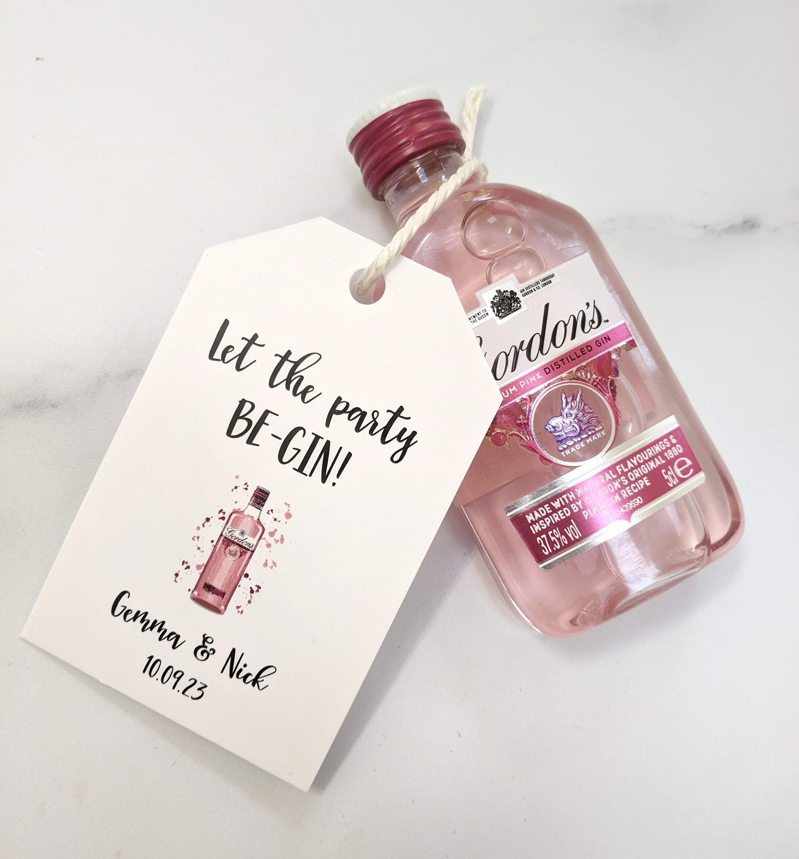 Gin Bottle Wedding Favour Tags pic