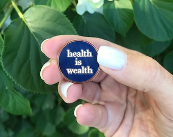Wellness enamel pin