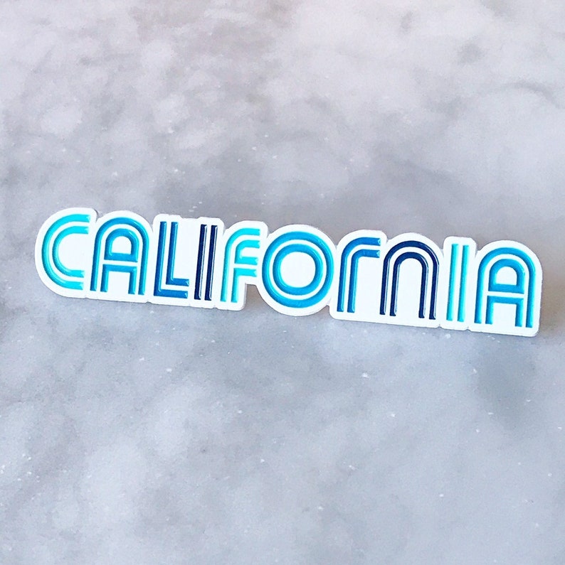 CALIFORNIA Enamel Pin - Etsy