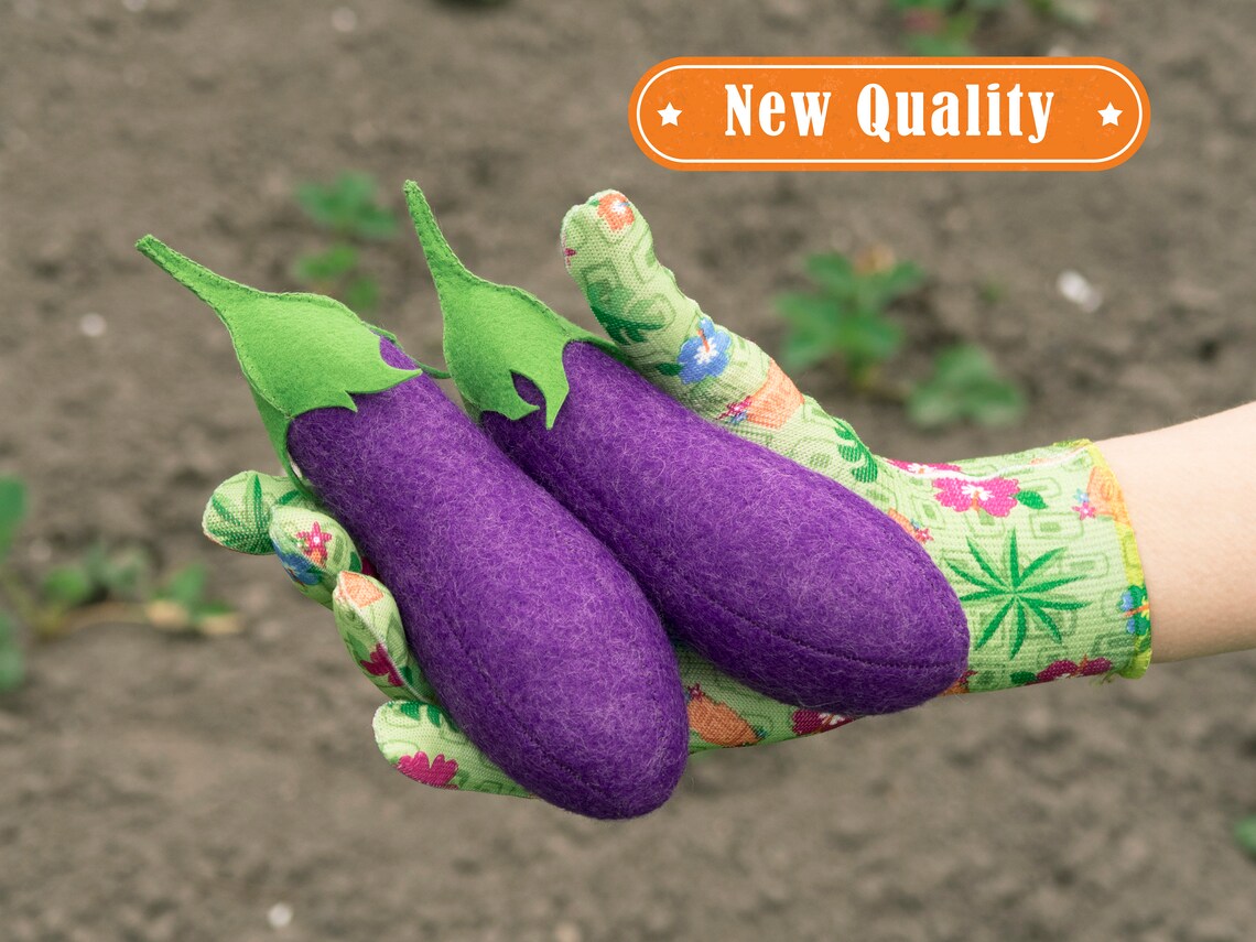 Play food Eggplant Gift for kids room décor Ecofriendly toy Etsy