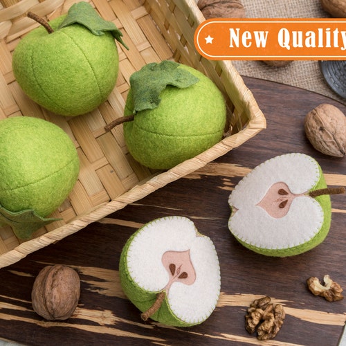 Felt Toy Apple Toy Fruit and Vegetable Birthday Gift Baby Toy Etsy