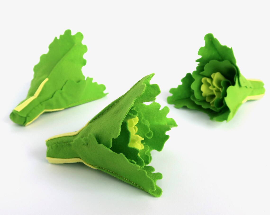 Lettuce toy vegetables Play kitchen Etsy