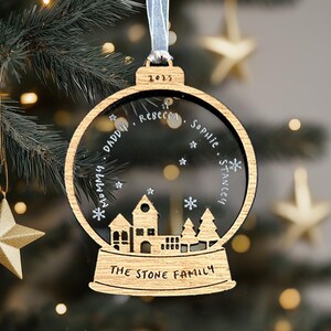 Personalised Family Christmas Ornament 2025 Bauble Family gift decor, Custom bauble, Christmas Bauble. First Family Christmas Decoration,