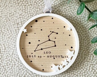 Leo Zodiac, Star sign gift, birthday gift, Star Constellation Zodiac Sign, zodiac ornament, house warming gift, Zodiac Horoscope Decoration