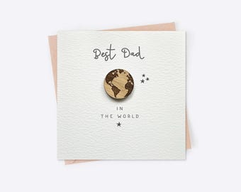 Best Dad in the World card for Father's Day, Special Father Card, Fathers Day Card from Daughter, Best In The World Dad Daddy Grandad