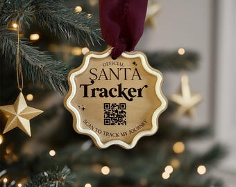 Santa Tracker, interactive Christmas bauble, Norad QR Code, Father Christmas Tracker, Christmas decoration