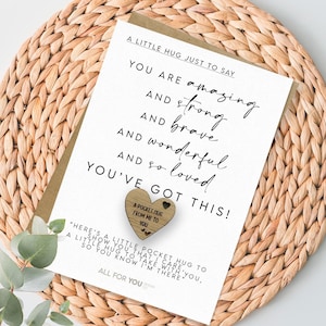 Youve Got This Good Luck Pocket Hug Token Gift, You&#39;ve got this thinking of you hug gift, got this, sending hugs, brave gift, stay strong,