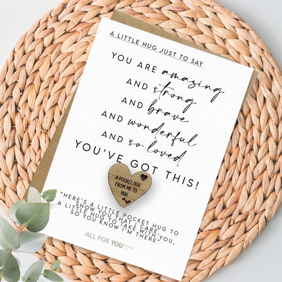 Youve Got This Good Luck Pocket Hug Token Gift, You've got this thinking of you hug gift, got this, sending hugs, brave gift, stay strong,