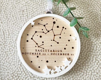 Sagittarius star gift, Star sign gift, birthday gift, Star Constellation Zodiac Sign, zodiac ornament, house warming, Horoscope Decoration
