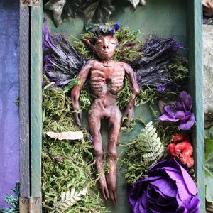 Mariposa- Mummied Faery, Artisan Box, Curio, Altar