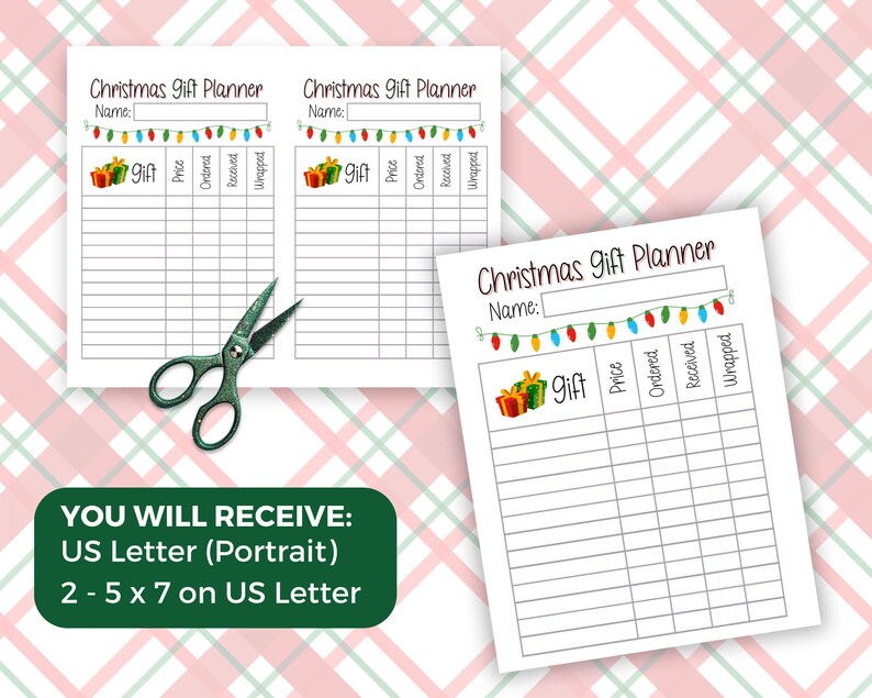 Christmas Gift List Tracker Printable | Christmas to Do List | Holiday ...