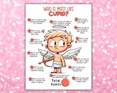 Valentine Party Game, Winter Holiday Activity, Family Valentine Fun, Valentine Cupid Game, February Office Icebreaker, Who is Like Cupid