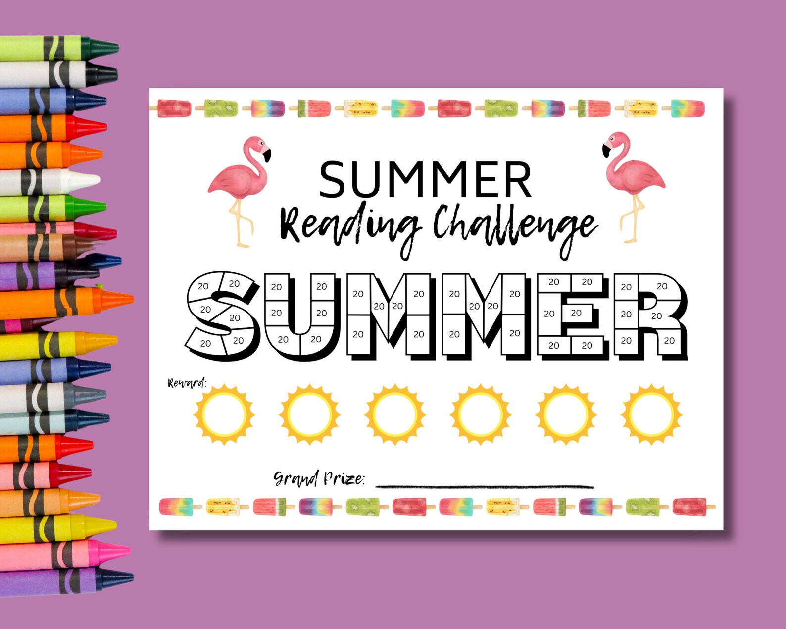 Kids Summer Reading Color Tracker, Student Reading Chart, Kids Book Log ...