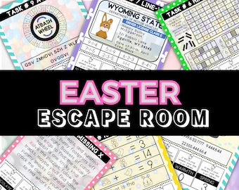 Easter Escape Room for Kids, Printable Games, Spring Escape Room Kit, Holiday Party Games, Kids Puzzles, Family Game Night, Easter Teen Game
