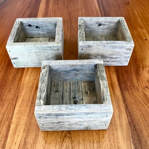 reclaimed weathered cedar wood box, Rustic Wedding, farmhouse decor, rustic wood, planter box, table centerpeice, repurposed picket fence