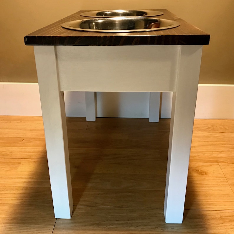 Elevated Dog Feeder Raised Dog feeder for small pet Farmhouse style Elevated Dog Bowl Raised Dog Bowl Rustic Bowl Stand