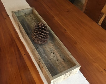 reclaimed weathered wood tray, farmhouse decor, rustic wood, repurposed picket fence