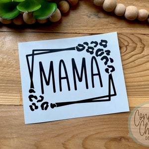 Mama Decal Sticker | Leopard Print Decal for Moms | Tumbler Decal | Laptop Decal | Car Decal