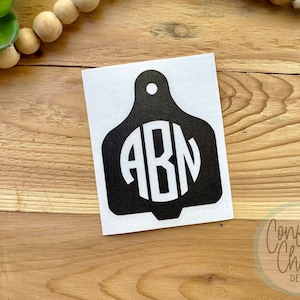 Cow Tag Decal | Ear Tag Decal | Cattle Tag Decal | Goat Tag Decal | Tag Decal | Cup Car Laptop Cooler Decal