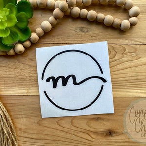 Decal | Minimalist Single Initial Decal | Minimalist Monogram Decal Sticker | Pick An Initial A through Z