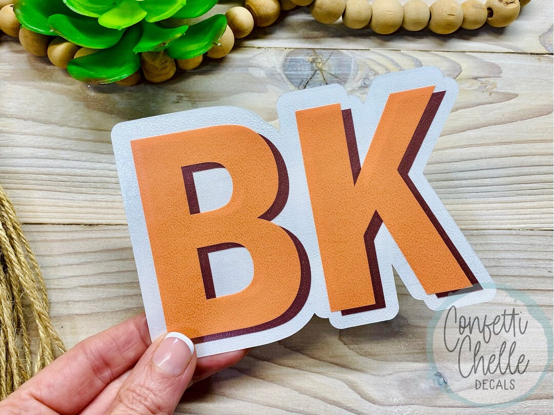 Double-layer Monogram Decal TWO LETTER Shadow Block Decal Monogram