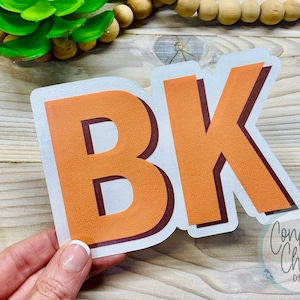 Double-Layer Monogram Decal | TWO LETTER Shadow Block Decal | Monogram Sticker for Tumbler | Phone Case Decal | Laptop Sticker | Luggage Tag