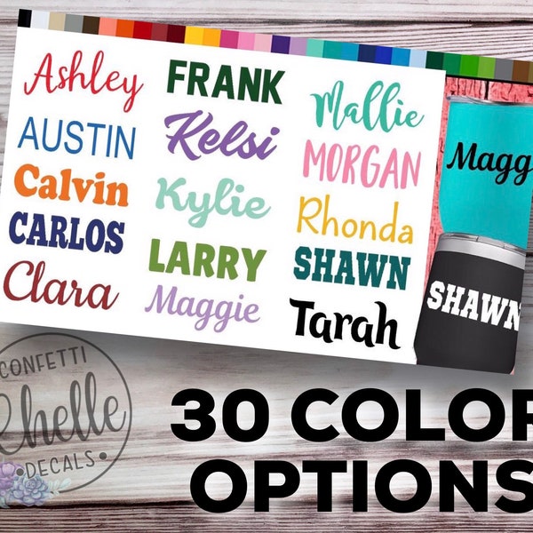 Custom Word Decal | Custom Name Decal Sticker | Choose Your Style and Color | 3.5" Width