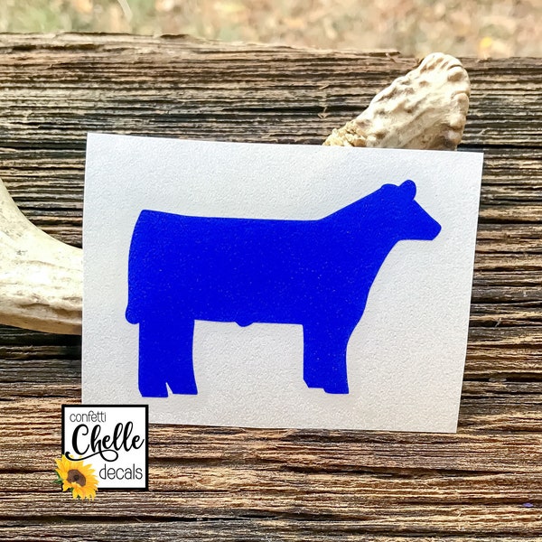 Show Steer Decal . Show Steer . Steer Decal . Personalized Cattle Decal . FFA Steer Decal . 4H Steer Decal . Laptop Decal . Steer Show Box