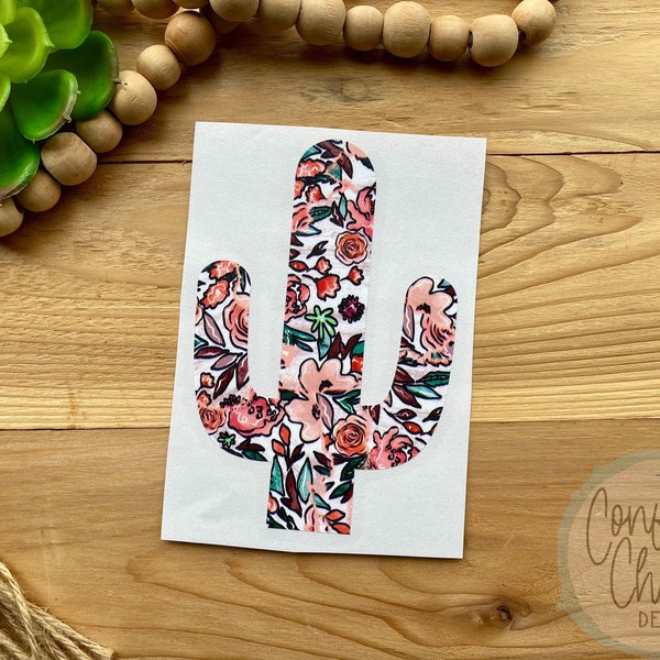 Cactus Decal | Cactus Sticker | Serape Cactus Decal | Sunflower Cactus Decal | Many More Patterns and Colors