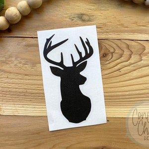 Deer Head Decal Sticker | Deer Silhouette Decal Sticker |  Car Decal | Laptop Decal