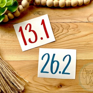 13.1 Decal, 26.2, Running Decal, Half Marathon Decal, Full Marathon, Runner, Runners Pride, Runner Accomplishment, Race Milestone