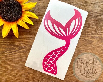 Mermaid Tail Decal Sticker | Car Window |  Rambler Tumbler | Choose Your Size and Color