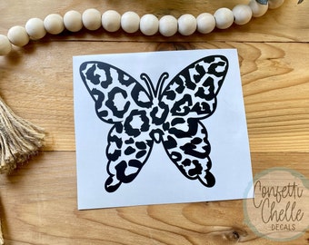 Cheetah Decal | Leopard Decal | Butterfly Decal | Cheetah Butterfly | Leopard Butterfly