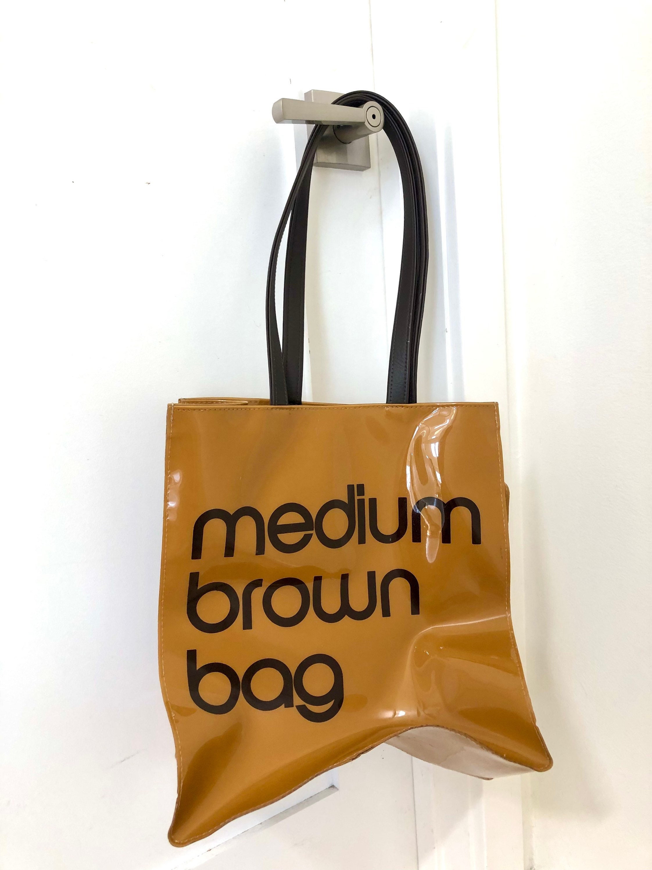 Bloomingdale's, Bags, Bloomingdales Medium Brown Bag Vinyl Tote
