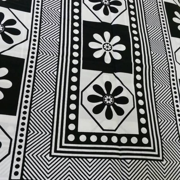 6 yard Black/White Nouveau Samakaka Ankara/African print/Kitenge/Ethnic print/Wax