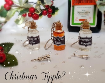 Alcohol Stocking Filler, Funny Stocking Stuffer, Emergency Alcohol Keyring, Funny Secret Santa, Adult Stocking Filler,