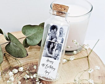 18th Birthday Gift, Girls Photo Bottle, Personalised Message in a Bottle, Memory Keepsake, Birthday Present For Daughter,