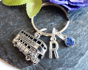 London Bus Keyring, Bus Key Chain, London Keychain, London Tourist, Tourism Gift, Bus Driver Gift, Bus Gift Idea