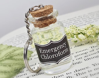 Emergency Chloroform Keyring, Funny Dark Humour Gift, Offensive Prank Keychain, Adult Gag Present, Stocking Filler, Secret Santa