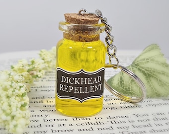 Dickhead Repellent Keychain, Funny Best Friend Gift, Dark Humour, Feminism Keyring, Adult Stocking Filler, Women's Secret Santa