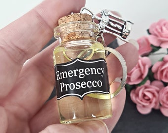 Prosecco Gifts For Her,  Emergency Prosecco Keyring, Funny Gift For Women, Cheer Up Gift, Spoof