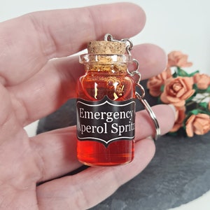 Emergency Aperol Spritz Keyring: Gift For Friend, Stocking Filler, Aperol Gift, Funny Gift For Her, Girlfriend, Sister, Secret Santa,