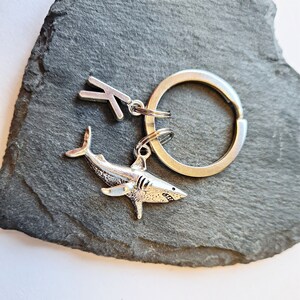 Personalised Shark Keychain, Shark Keychain, Ocean Gift, Sea Lover, Great White, Marine Biologist image 3